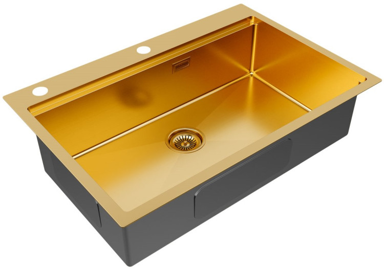 Paulmark KRONER-PRO 75 брашированное золото мойка