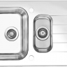 Alveus GLASSIX 20 RAL9005-90 (белый цвет) 860X500 1 +1/2 кухонная мойка