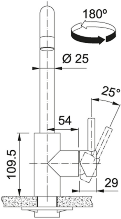 Franke Kubus нерж.ст. смеситель