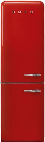 Smeg FAB32LRD5 отдельностоящий двухдверный холодильник стиль 50-х годов 60 см красный No-frost