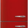 Smeg FAB32LRD5 отдельностоящий двухдверный холодильник стиль 50-х годов 60 см красный No-frost