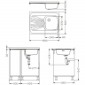 Alveus CLASSIC 30 NAt-60 800X6001X правая кухонная мойка