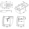 Alveus NIAGARA 70 GRANITAL CARBON-G91 780x435x160 1+1/2 кухонная мойка