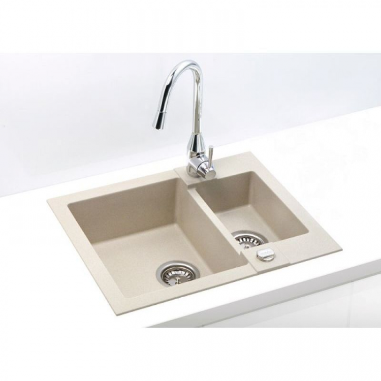 Alveus ROCK 80 GRANITAL BEIGE-G55 595x475x160 1+1/2 кухонная мойка