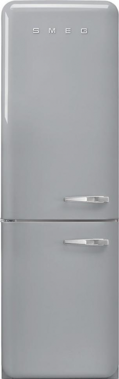 Smeg FAB32LSV5 отдельностоящий двухдверный холодильник стиль 50-х годов 60 см серебристый No-frost