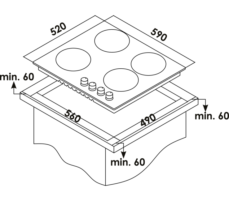 Schaub Lorenz SLK MY6TC5 электрическая варочная панель