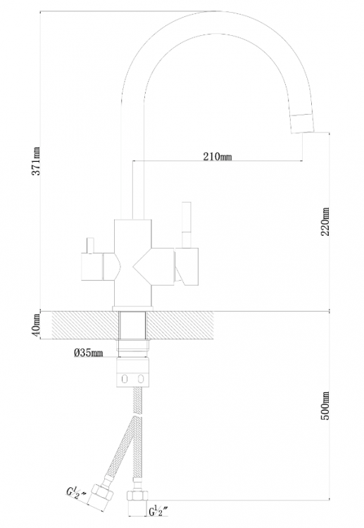Florentina Клио шампань смеситель