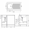 Alveus CLASSIC 70 NAT 1000X600 1X кухонная мойка