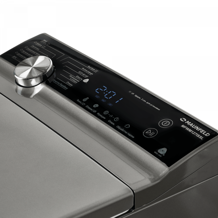 Maunfeld MFWM127ISSL отдельностоящая стиральная машина с вертикальной загрузкой