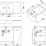 Alveus CLASSIC PRO 100 SAT-90 1200X600 2X кухонная мойка