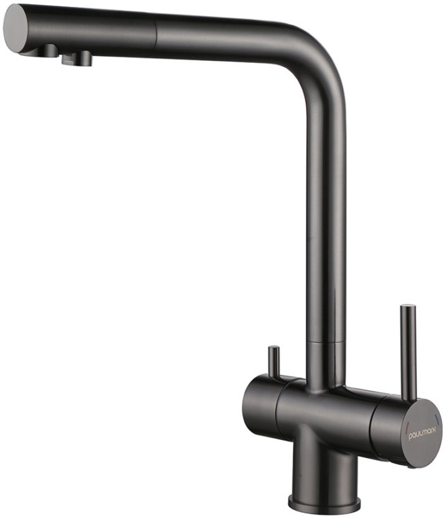 Paulmark SKALEN вороненая сталь смеситель