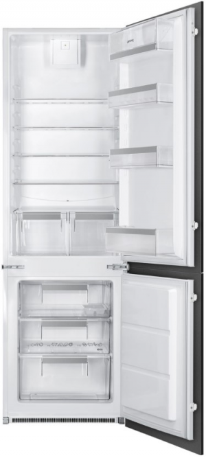 Smeg C81721F встраиваемый комбинированный холодильник