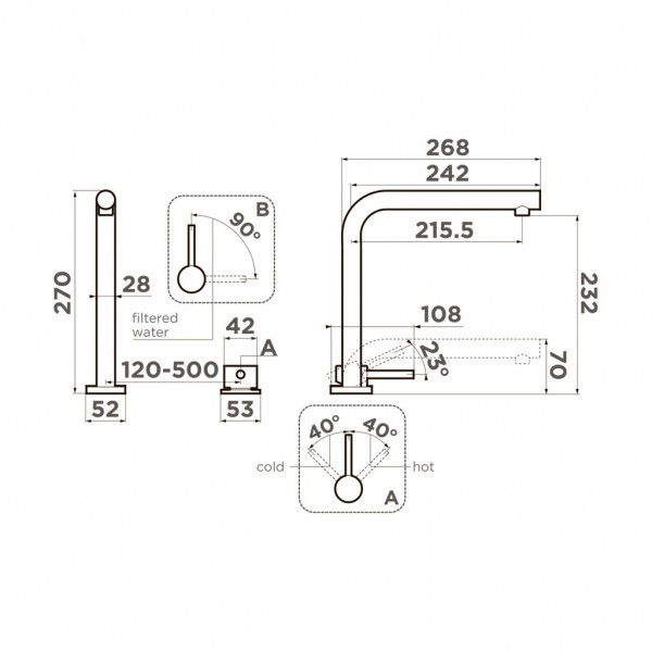 Omoikiri Nara 2 Plus-GB латунь/графит смеситель