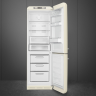Smeg FAB32RCR5 отдельностоящий двухдверный холодильник стиль 50-х годов 60 см кремовый No-frost