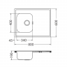 Alveus CLASSIC PRO 30 SAT-90 800X600 1X L/ I кухонная мойка