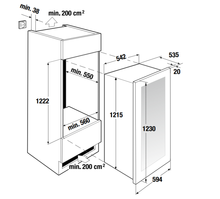 Kuppersbusch FWK 4800.0 S3 Silver Chrome встраиваемый винный шкаф