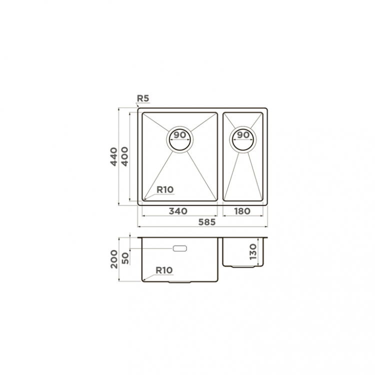 Omoikiri Taki 58-2-U IF-IN-L мойка