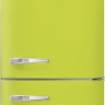 Smeg FAB32RLI5 отдельностоящий двухдверный холодильник стиль 50-х годов 60 см цвет лайма No-frost