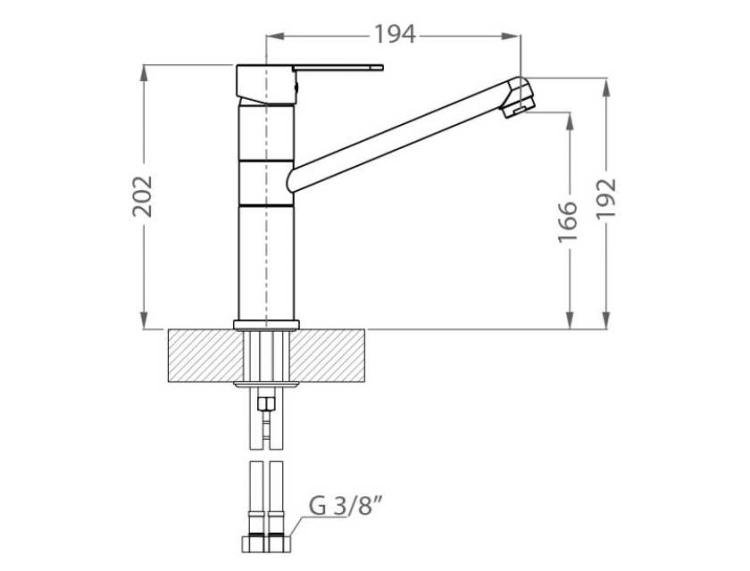 Alveus ZENIT CARBONE G91 смеситель