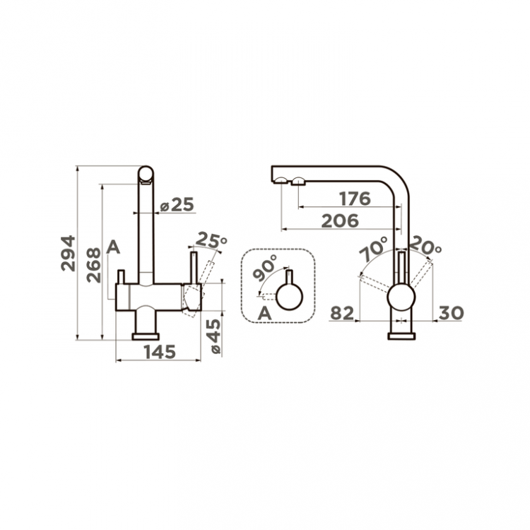 Omoikiri Nagano-WH P смеситель