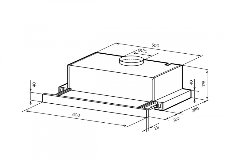 LEX HONVER 600 INOX вытяжка