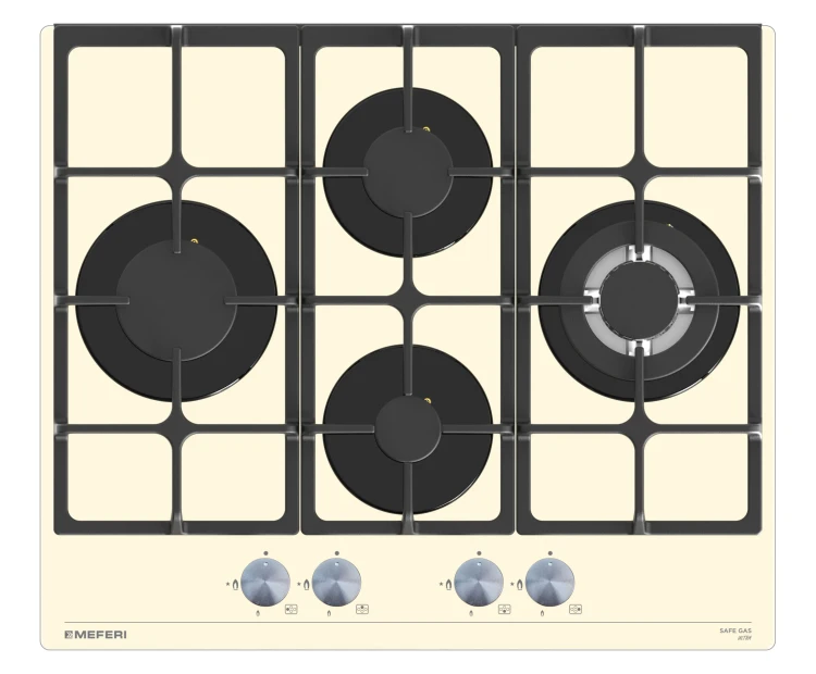 Meferi MGH604BG GLASS ULTRA газовая варочная панель