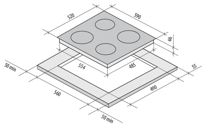 Fornelli PVA 60 ACCORDO электрическая варочная поверхность