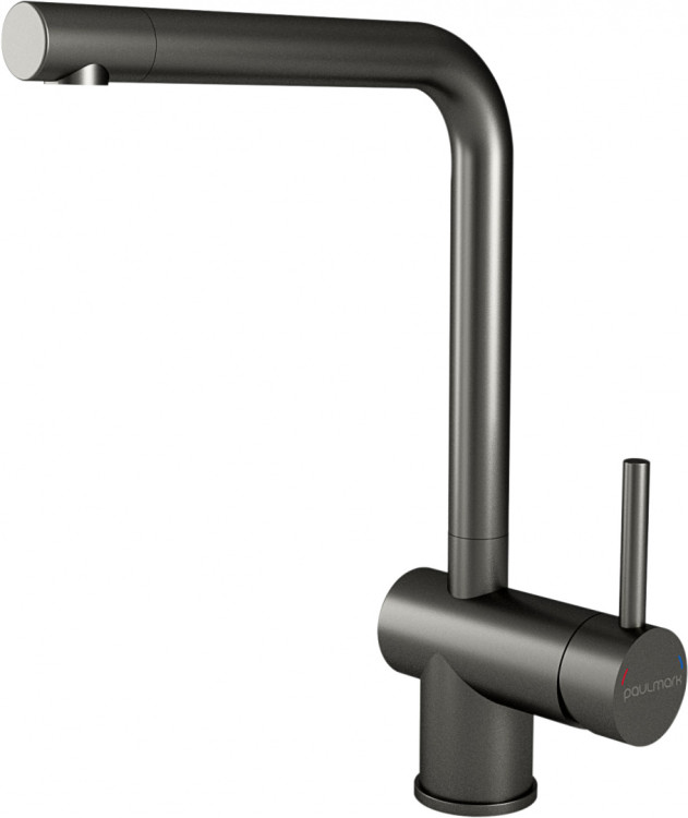 Paulmark SPRING вороненая сталь смеситель