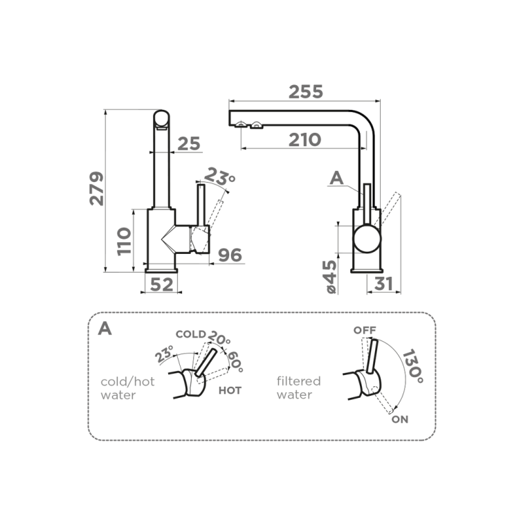 Omoikiri Nakagawa 2 Plus-SA латунь/бежевый смеситель