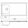 Alveus CLASSIC PRO 90 SAT-90 1200X600 1X L/ I кухонная мойка