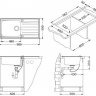 Alveus PRAKTIK 100 SAT-90 980X500 1X кухонная мойка