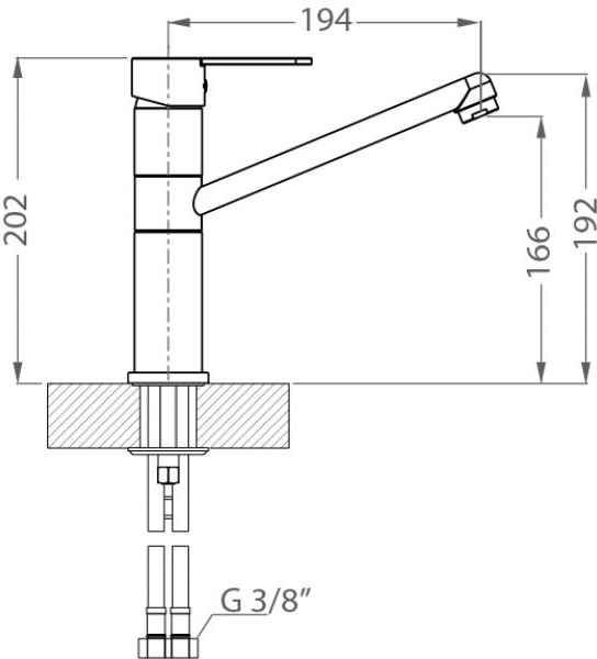 Alveus ZENIT CONCRETE - G91 смеситель