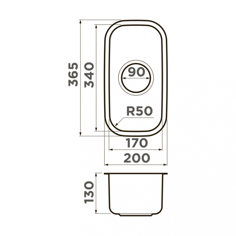 Omoikiri Omi 20-U-IN нерж.сталь/нержавеющая сталь мойка