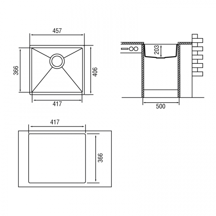 TopZero Gisele 457.406-49 Titan мойка гранитная