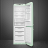 Smeg FAB32RPG5 отдельностоящий двухдверный холодильник стиль 50-х годов 60 см светло-зеленый
