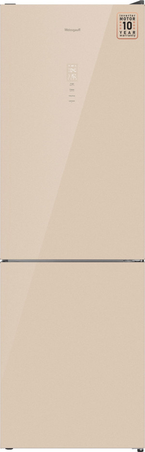 Weissgauff  WRK 185 Total NoFrost Inverter Beige Glass холодильник