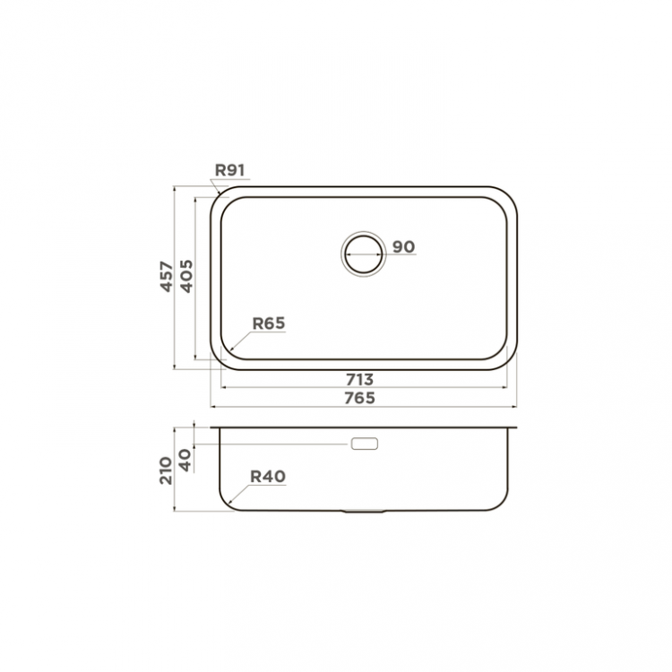 Omoikiri Omi 76-U/I-IN нерж.сталь/нержавеющая сталь мойка