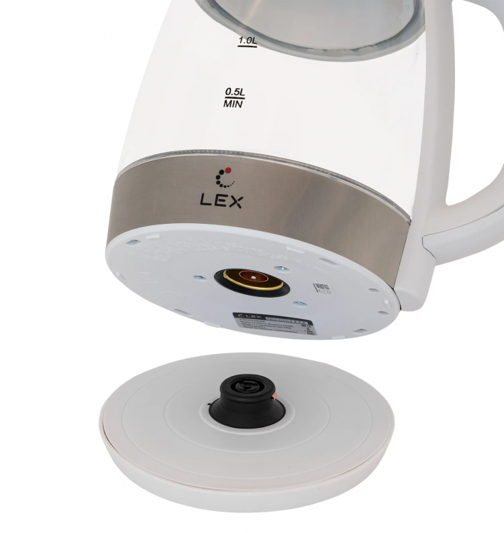 LEX LX 30011-2 чайник электрический белый