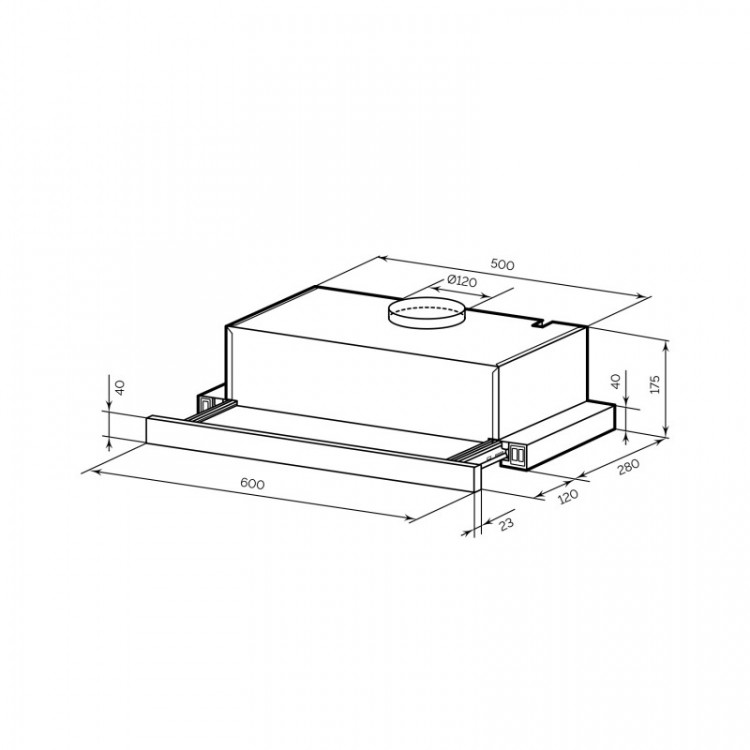 LEX HONVER G 2M 600 WHITE вытяжка