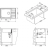 Alveus PRAKTIK 120 SAT-90 790X500 1X кухонная мойка