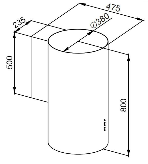 Maunfeld LEE WALL (C) 39 BLACK вытяжка