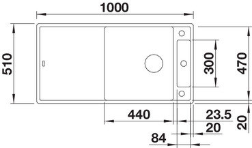 Blanco AXIA III XL 6 S кофе, столик ясень мойка