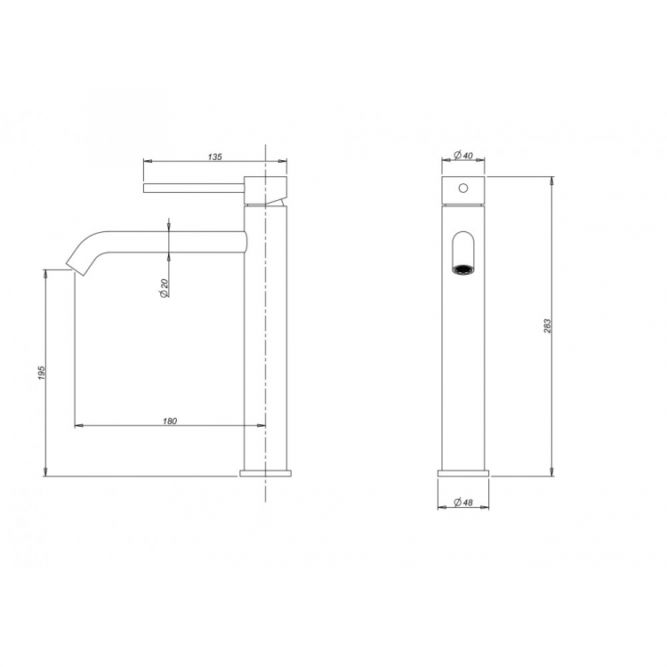 Milacio MCU.551.GD золото смеситель