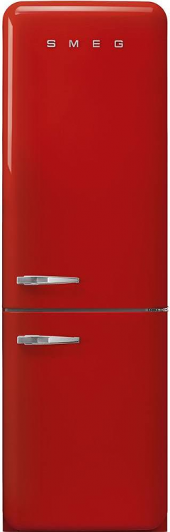 Smeg FAB32RRD5 отдельностоящий двухдверный холодильник стиль 50-х годов 60 см красный No-frost