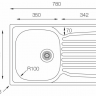 TopZero COP780.480.GТ8K мойка врезная нержавеющая сталь