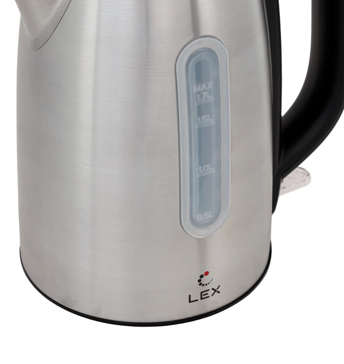 LEX LX 30017-1 чайник электрический брашированная сталь