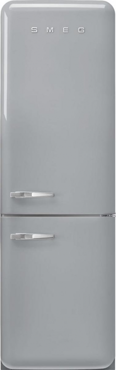Smeg FAB32RSV5 отдельностоящий двухдверный холодильник стиль 50-х годов 60 см серебристый No-frost