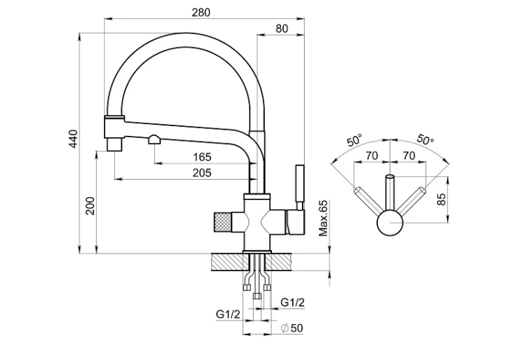 Granula GR-0075 шварц смеситель