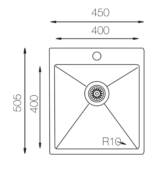TopZero ColorX TNL450.505 MATT GOLD ROSE мойка матовая медь