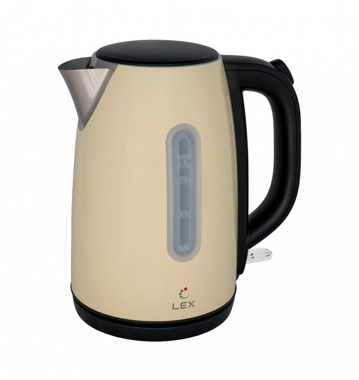 LEX LX 30017-3 чайник электрический бежевый
